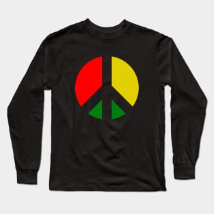 Rasta CND Ban the Bomb Peace Symbol Long Sleeve T-Shirt